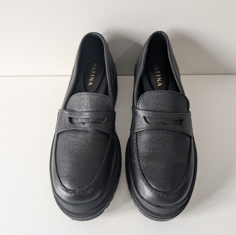 Portland Leather Goods Patina Zoe Chunky Loafers Size: 7 - Picture 2 of 7
